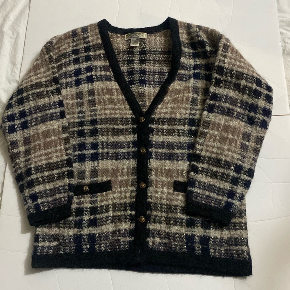 Vintage Barbra Sue mohair blend cardigan EUC